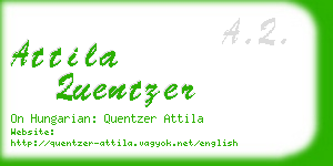 attila quentzer business card